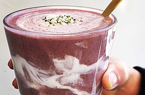 Smoothie met framboos & kefir